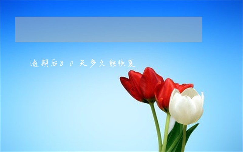 逾期后80天多久能恢复