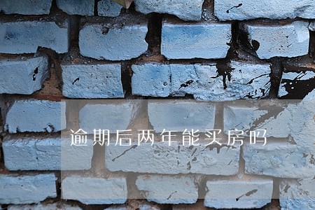 逾期后两年能买房吗 逾期后两年能买房吗