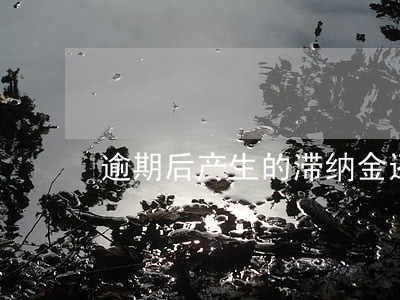 逾期后产生的滞纳金还款能免息吗 逾期后产生的滞纳金还款能免息吗