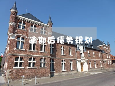 逾期后债务规划 逾期后债务规划