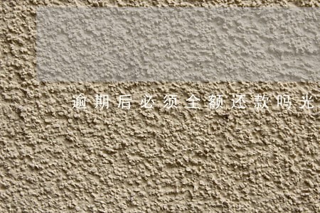 逾期后必须全额还款吗光大 逾期后必须全额还款吗光大