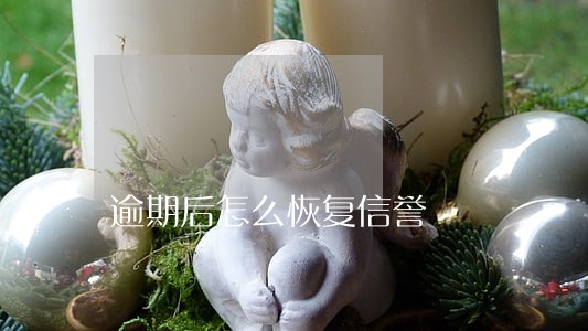 逾期后怎么恢复信誉