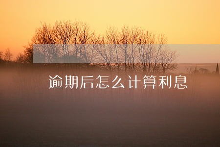 逾期后怎么计算利息 逾期后怎么计算利息