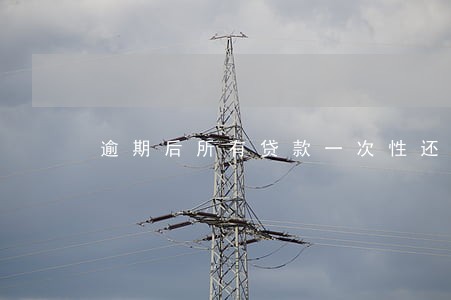 逾期后所有贷款一次性还清 逾期后所有贷款一次性还清