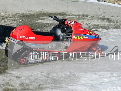 逾期后手机号过户可以吗