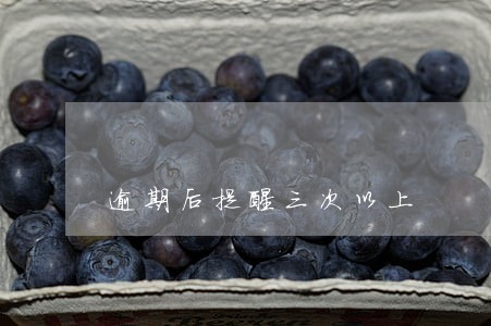 逾期后提醒三次以上