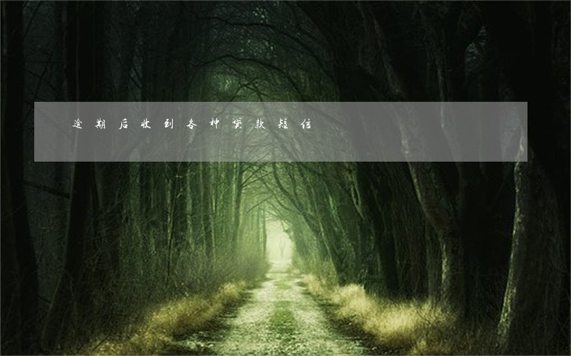 逾期后收到各种贷款短信 逾期后收到各种贷款短信