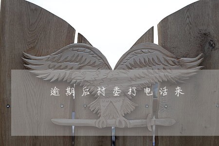 逾期后村委打电话来 逾期后村委打电话来