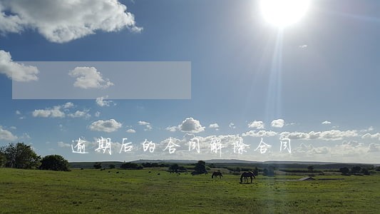 逾期后的合同解除合同 逾期后的合同解除合同