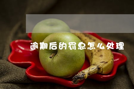 逾期后的罚息怎么处理 逾期后的罚息怎么处理