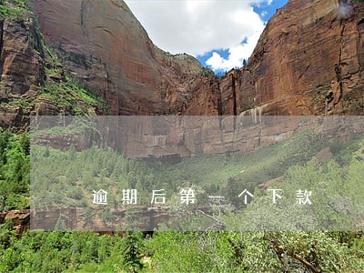 逾期后第一个下款 逾期后第一个下款