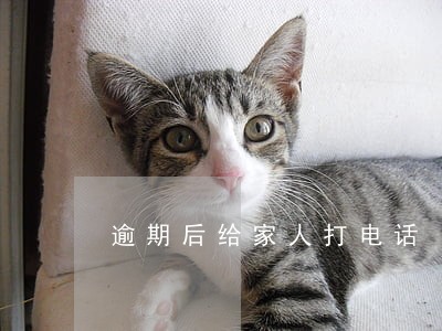 逾期后给家人打电话 逾期后给家人打电话