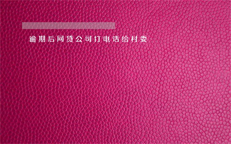 逾期后网贷公司打电话给村委 逾期后网贷公司打电话给村委