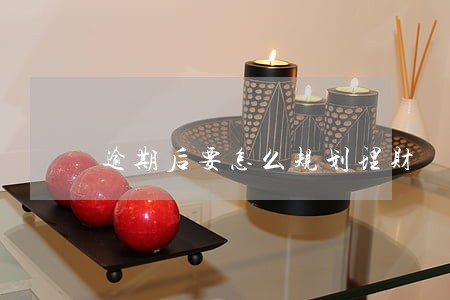 逾期后要怎么规划理财