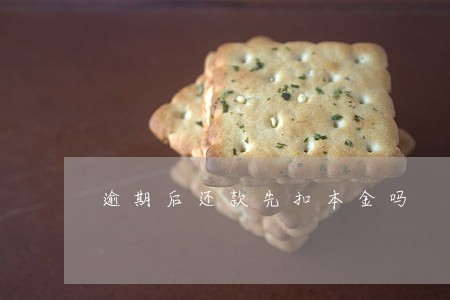 逾期后还款先扣本金吗 逾期后还款先扣本金吗