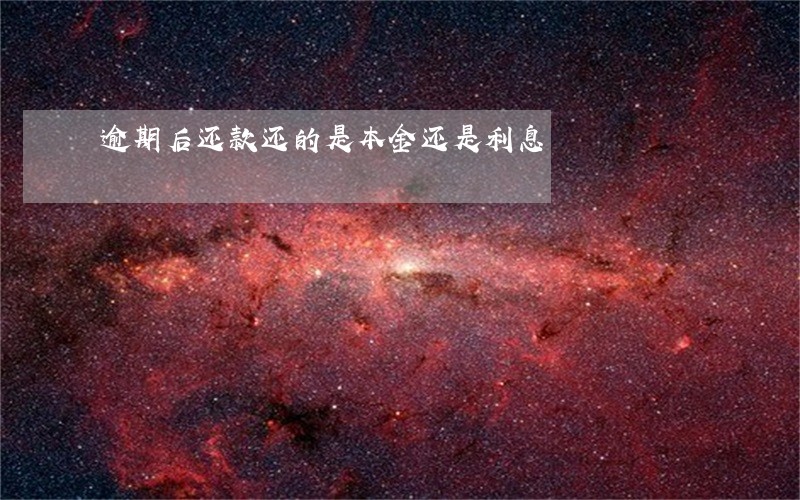 逾期后还款还的是本金还是利息 逾期后还款还的是本金还是利息