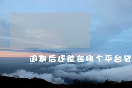 逾期后还能在哪个平台贷 逾期后还能在哪个平台贷