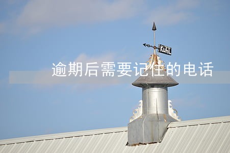 逾期后需要记住的电话