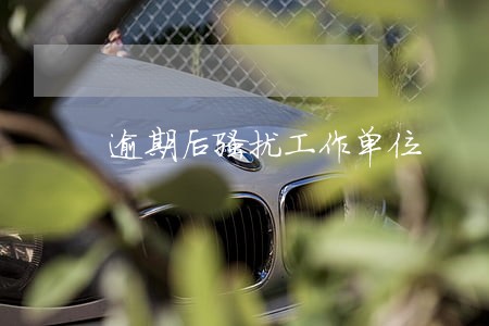 逾期后骚扰工作单位