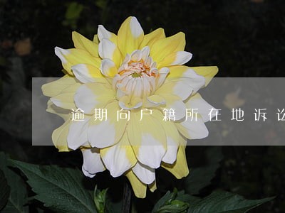 逾期向户籍所在地诉讼 逾期向户籍所在地诉讼