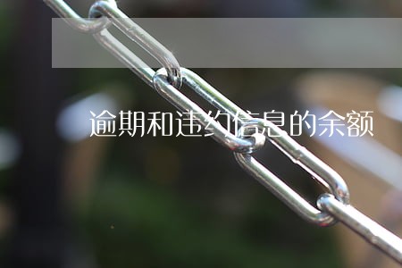 逾期和违约信息的余额