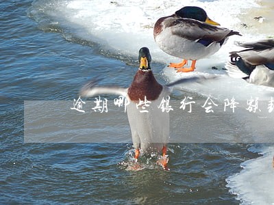 逾期哪些银行会降额封卡 逾期哪些银行会降额封卡