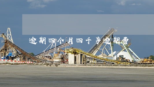 逾期四个月四千多逾期费