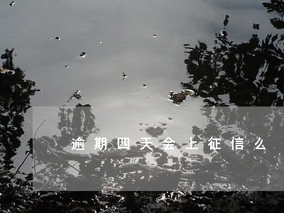 逾期四天会上征信么 逾期四天会上征信么
