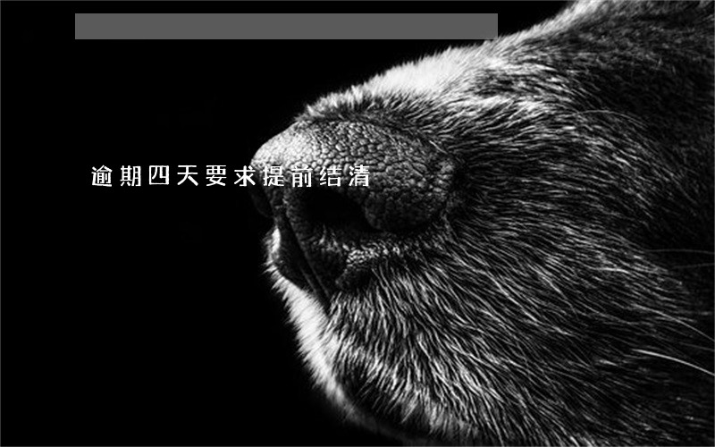逾期四天要求提前结清 逾期四天要求提前结清
