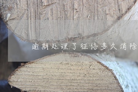逾期处理了征信多久消除 逾期处理了征信多久消除