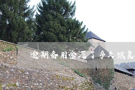 逾期备用金还了多久恢复 逾期备用金还了多久恢复