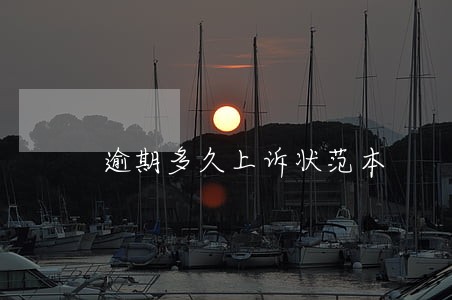 逾期多久上诉状范本
