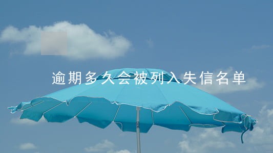 逾期多久会被列入失信名单