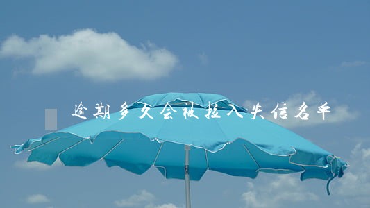 逾期多久会被拉入失信名单 逾期多久会被拉入失信名单