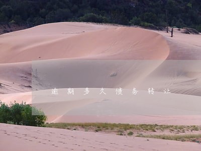逾期多久债务转让 逾期多久债务转让