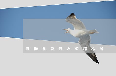 逾期多久列入失信人员 逾期多久列入失信人员