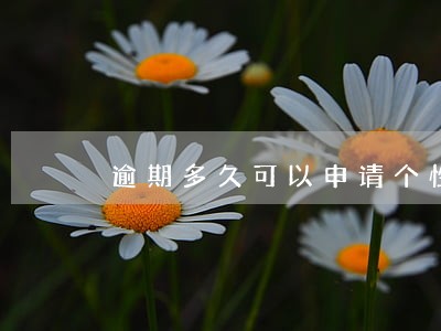 逾期多久可以申请个性化还款 逾期多久可以申请个性化还款