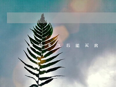 逾期多久后能买房 逾期多久后能买房