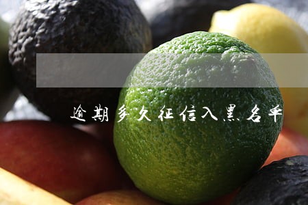 逾期多久征信入黑名单 逾期多久征信入黑名单