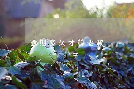 逾期多久才算老赖 逾期多久才算老赖