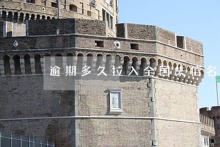 逾期多久拉入全国失信名单