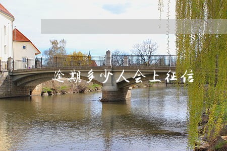 逾期多少人会上征信 逾期多少人会上征信