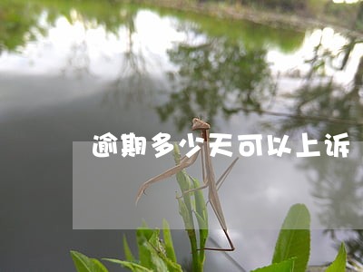 逾期多少天可以上诉