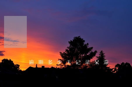 逾期多少天记录呆滞 逾期多少天记录呆滞