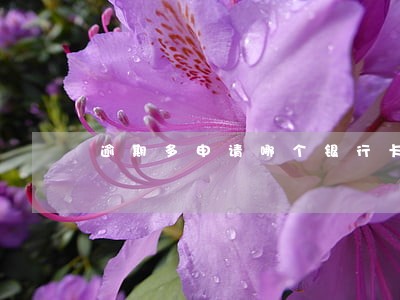 逾期多申请哪个银行卡吗 逾期多申请哪个银行卡吗