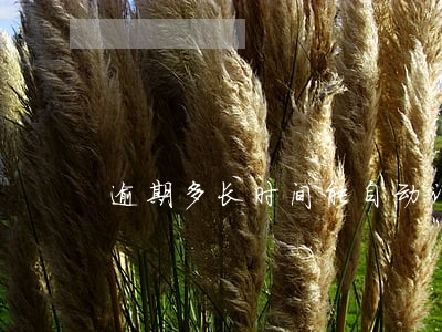 逾期多长时间能自动消除 逾期多长时间能自动消除
