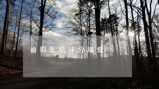 逾期失信评分降低