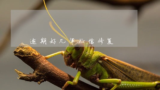 逾期好几年征信修复 逾期好几年征信修复