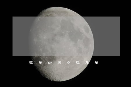 逾期如何办理延期 逾期如何办理延期