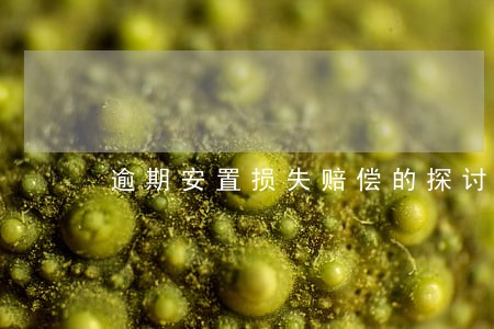 逾期安置损失赔偿的探讨 逾期安置损失赔偿的探讨